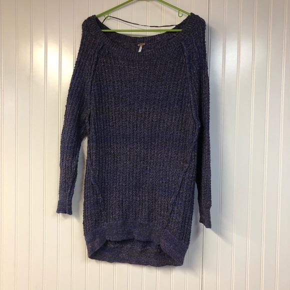 Free People Sweaters - Free People Women's Purple Sweater Scoop Neck Long Sleeve Large READ